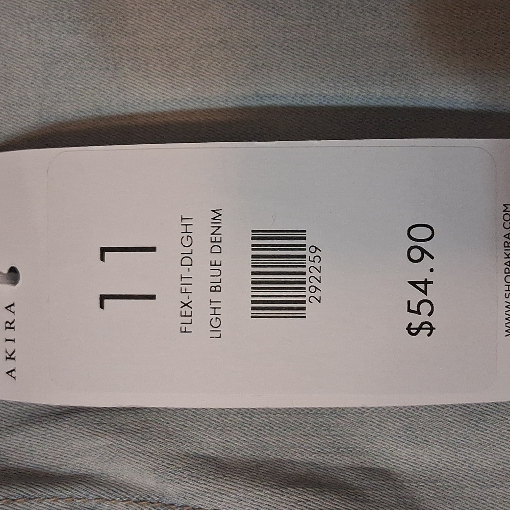 AKIRA Light Blue Flex-Fit Skinny Jeans High-Rise Stretch - Picture 12 of 13